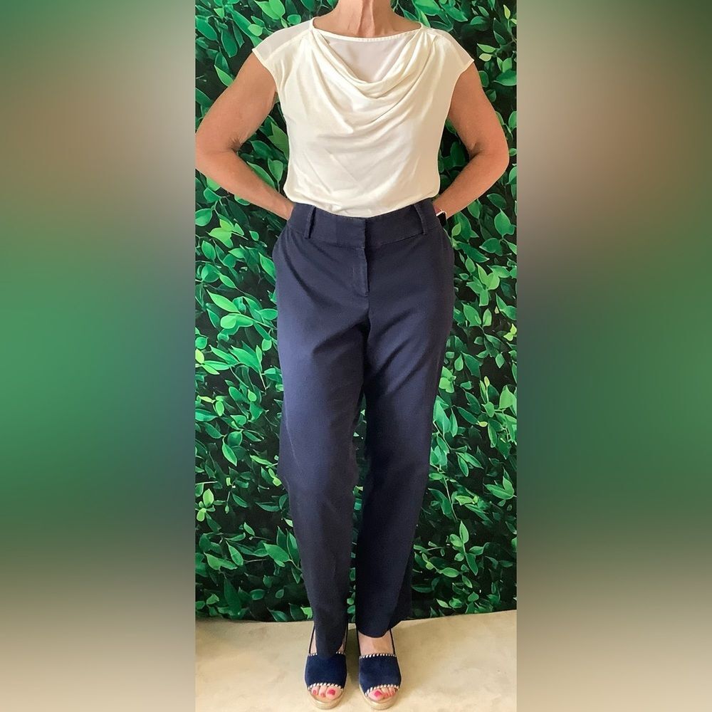 🤍 Ann Taylor Cream Draped Neck Blouse Size M